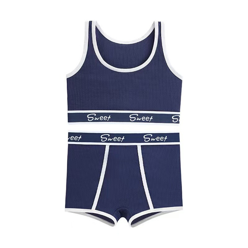 Traje deportivo de fitness europeo y americano transfronterizo Pantalones cortos para correr Ropa interior deportiva para mujer Pantalones bóxer Comercio exterior Traje de sujetador de talla grande