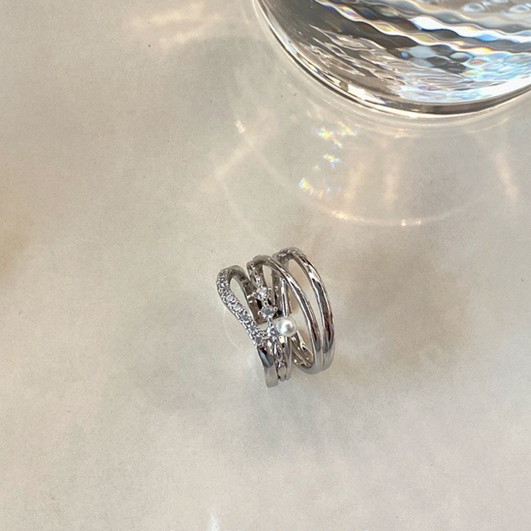 Multi-layer ring plated with real gold