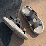 Сандалии, трендовые универсальные высокие тапочки на платформе, летняя пляжная обувь, мягкая подошва