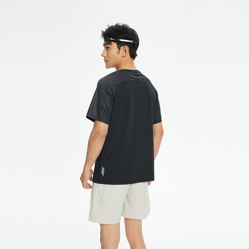 Dijia nueva camiseta de secado rápido ropa deportiva de secado rápido ropa de entrenamiento de baloncesto de manga corta para hombres Top de seda de hielo