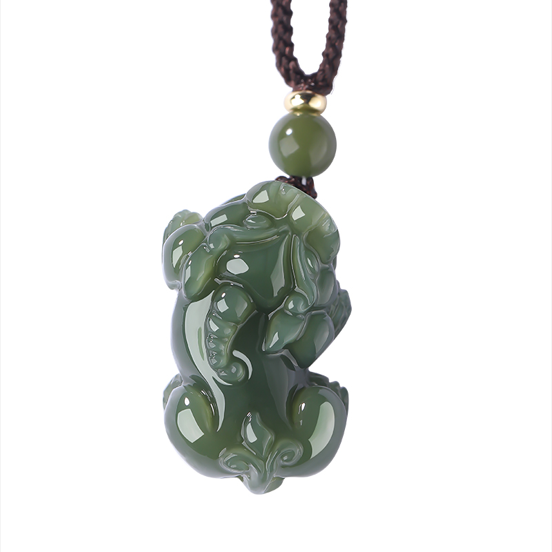HETIAN JADE PIXIU 펜던트 남녀 목걸이 옥 PIQIU 럭키 커플의 당 대 군주 펜던트 옥 펜던트 옥 펜던트 펜던트