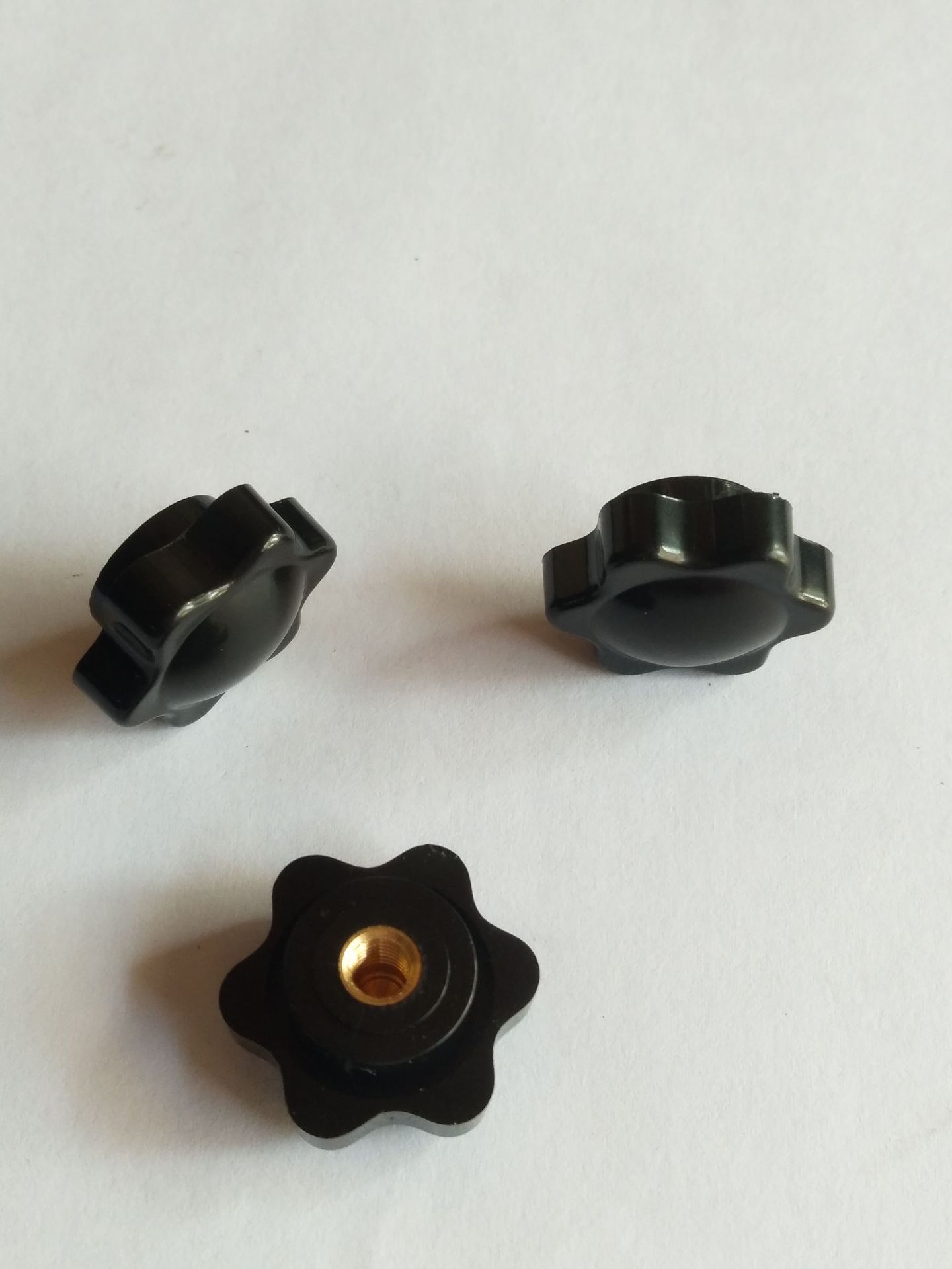 38#六角 梅花 旋钮 手拧 手柄 塑胶头 螺帽 胶头螺母m5/m6/m8