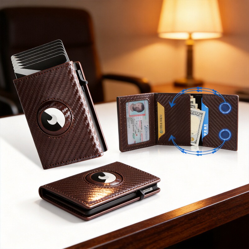 Anti-Theft Metal Credit Card Holder, Portable Multi-Card Slot Wallet, Card Holder All-In-One Package, Airtag Tracker Card Holder Anti-Theft Metal Credit Card Holder, Portable Multi-Card Slot Wallet, Card Holder All-In-One Package, Airtag Tracker Card Holder