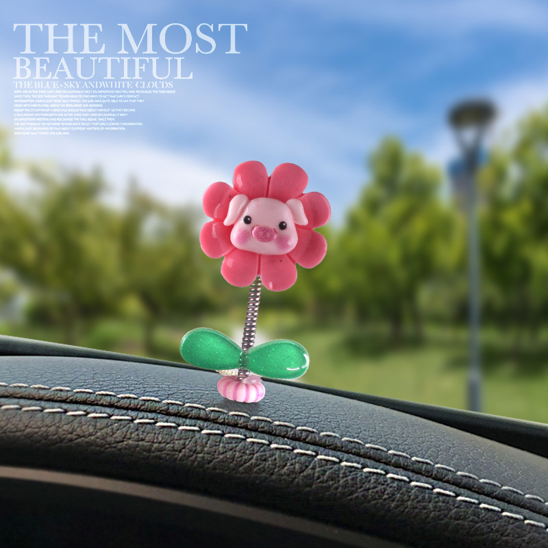 [Lista de cosas buenas de Douyin] Adornos de automóviles sacudiendo la cabeza, flores pequeñas, sol, lindos animales de dibujos animados, decoraciones de automóviles, automóviles