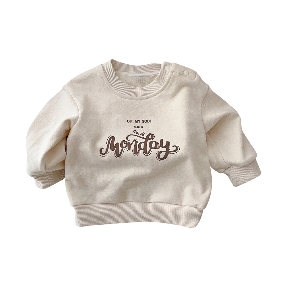 2024 otoño nuevos productos ropa para niños suéter con letras impresas para niños, suéter suelto para niños, chaqueta fresca de moda