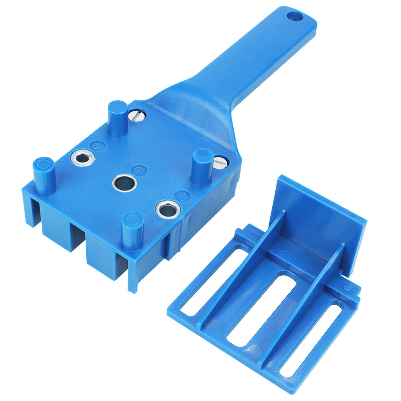 Localizador de perforación de agujero recto de mano multifuncional de alta dureza abs plástico carpintería perforación de agujero recto