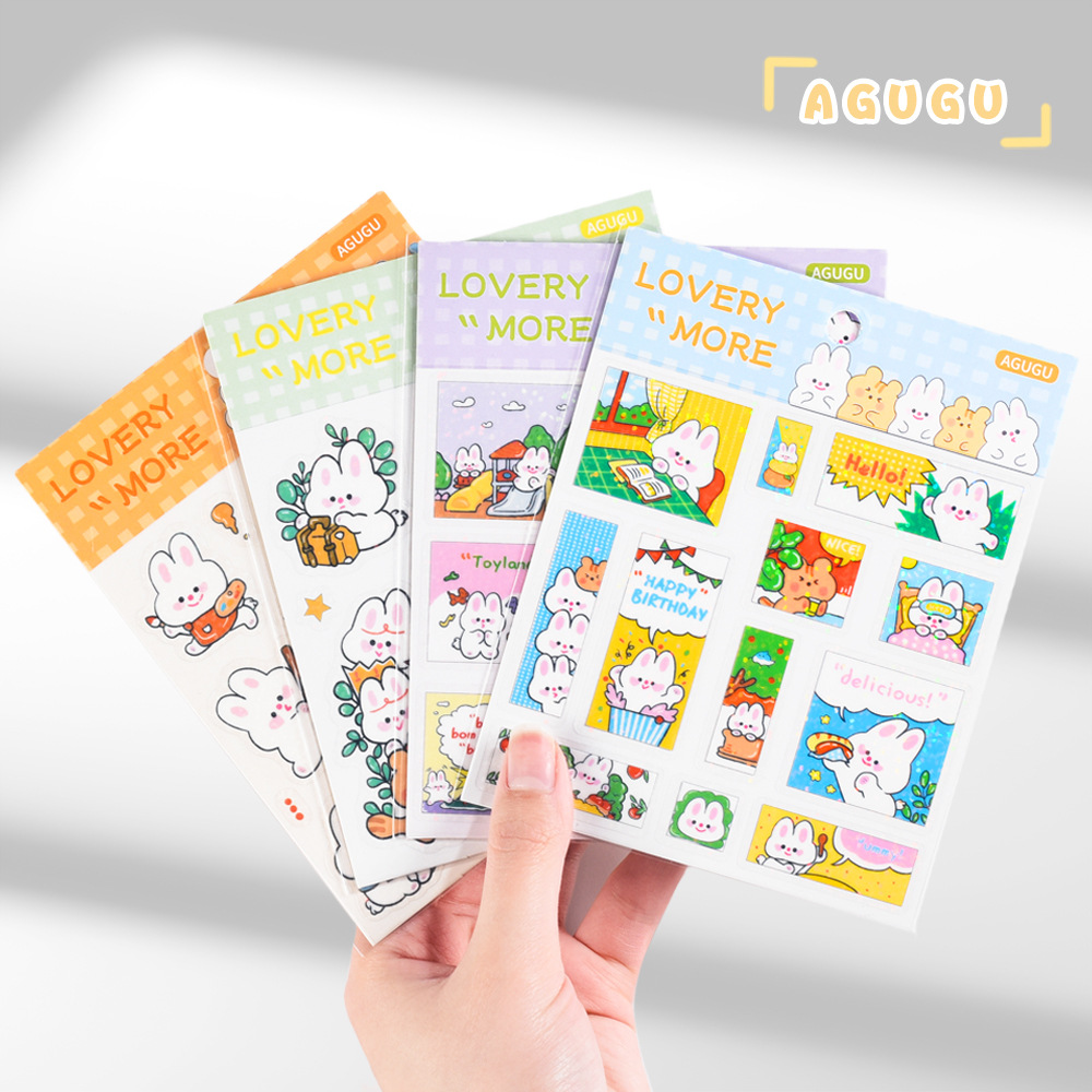 ins可爱多系列贴纸 创意卡通PET手账贴纸学生DIY装饰素材小贴画