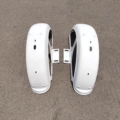with tail light, leisure, Electric vehicle fender - 75cm-white-clay-tiles-without-lights-2-pieces