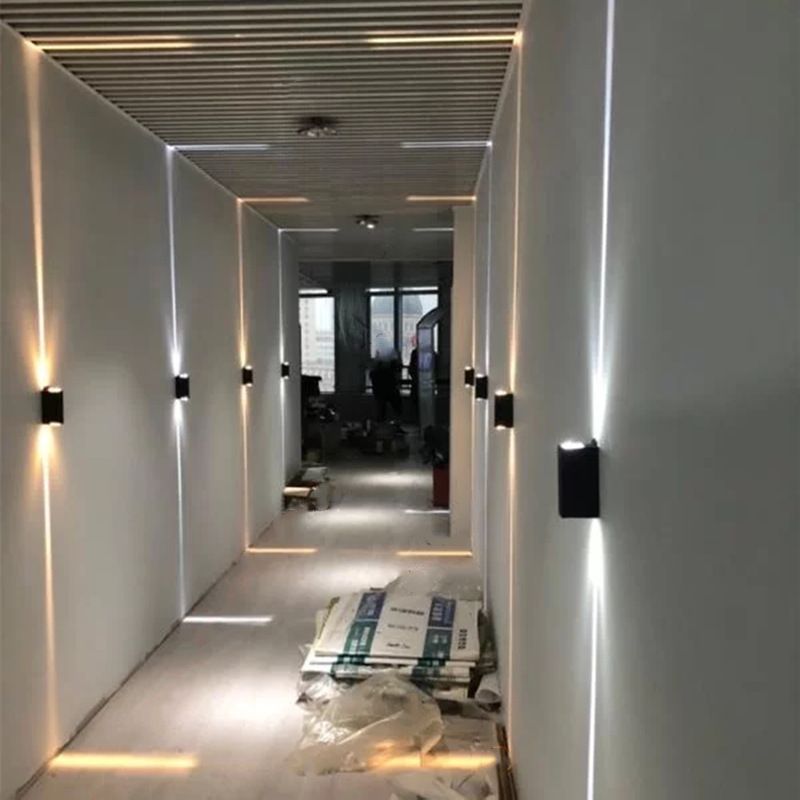 20w One Beam Light Wall Lamp Outdoor Double Spotlight Corridor Pillar Balcony Wall Spotlights Hotel Exterior Wall Lights