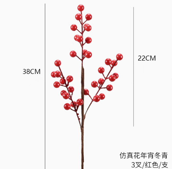 Simulación hibisco barril de flores falsas flores decoraciones de Año Nuevo decoraciones de reubicación riqueza fruta fruta roja material floral al por mayor