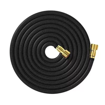 Manufacturer Wholesale Household Car Wash Hose, Telescopic Soft Hose, High-Pressure Explosion-Proof Tap Water Portable Pipe, Garden Hose Set (High pressure car wash water gun) - 1m-black