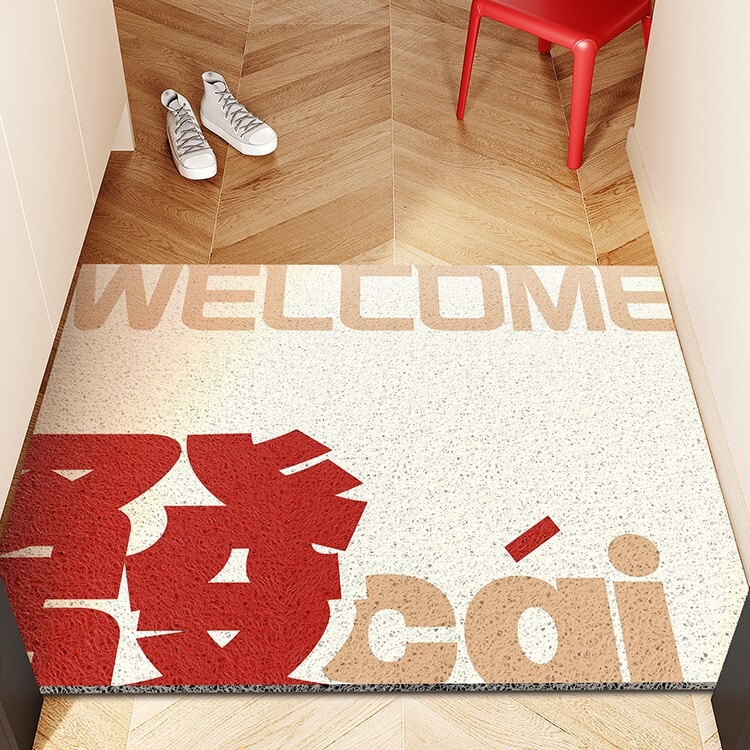 Creative Text Entrance Decorative Floor Mat, Dirt-Resistant, Wear-Resistant, Dust-Proof, Easy to Maintain, Soil-Scraping Mat