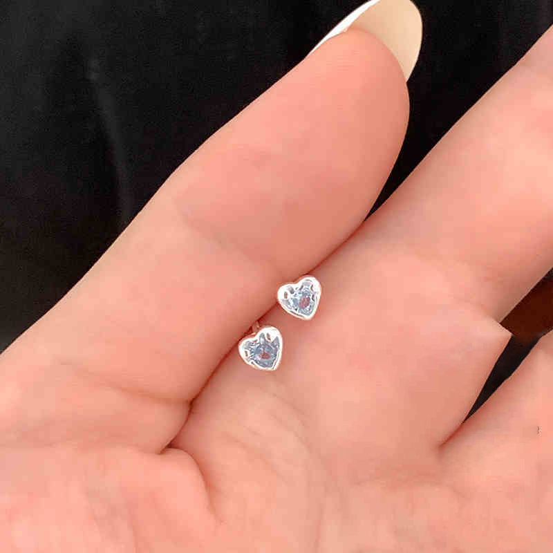 러브 블루 다이아몬드 귀걸이