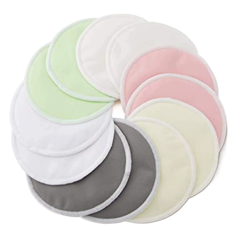 Фабричная прямая трехслойная Накладка для груди из бамбукового волокна с защитой от перелива, Дышащий моющийся Бюстгальтер для кормления, водонепроницаемая Накладка для груди в наличии