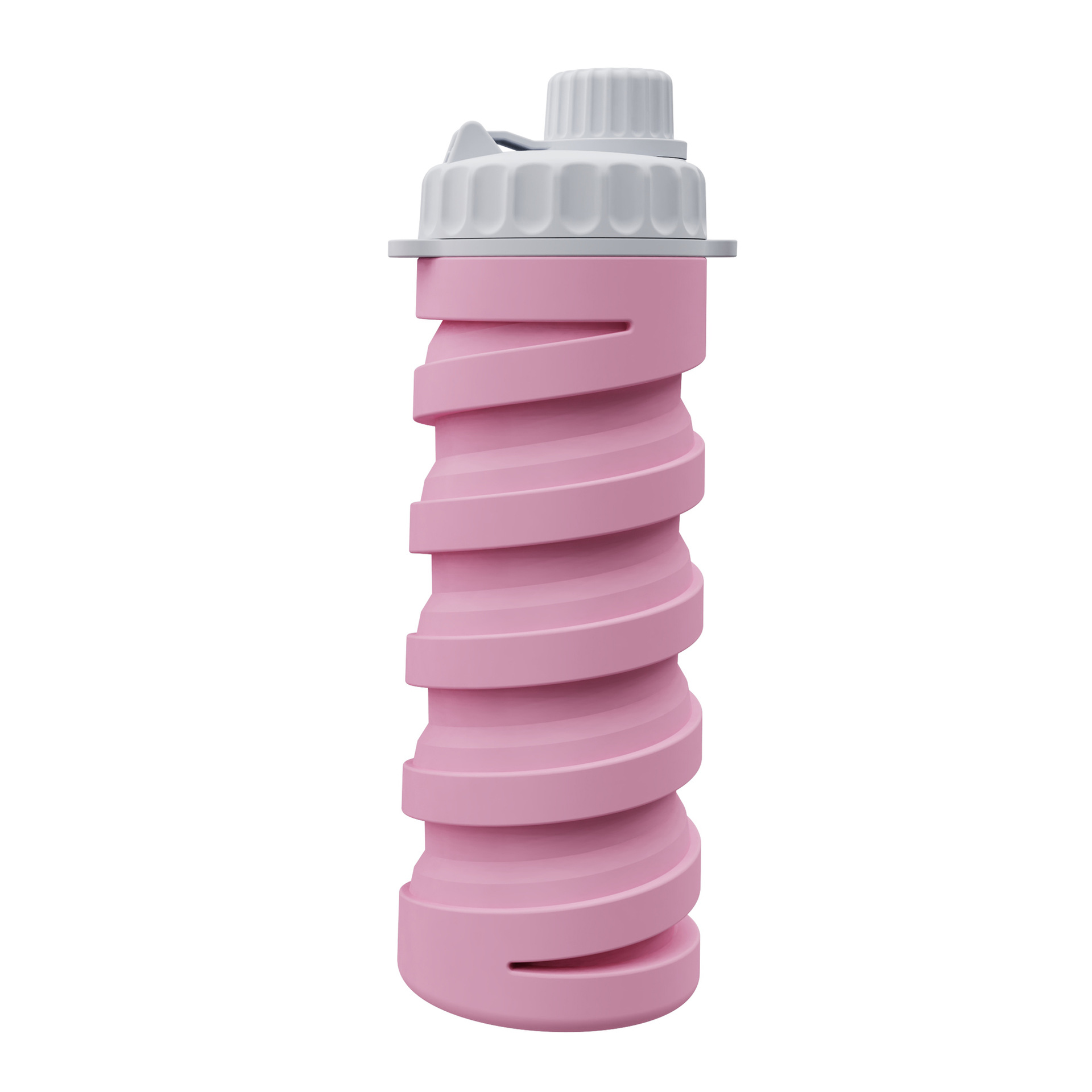 Taza de agua plegable de silicona de doble bebida portátil Botella de agua para deportes al aire libre 500ml Regalo de viaje Pajita de botella de agua telescópica