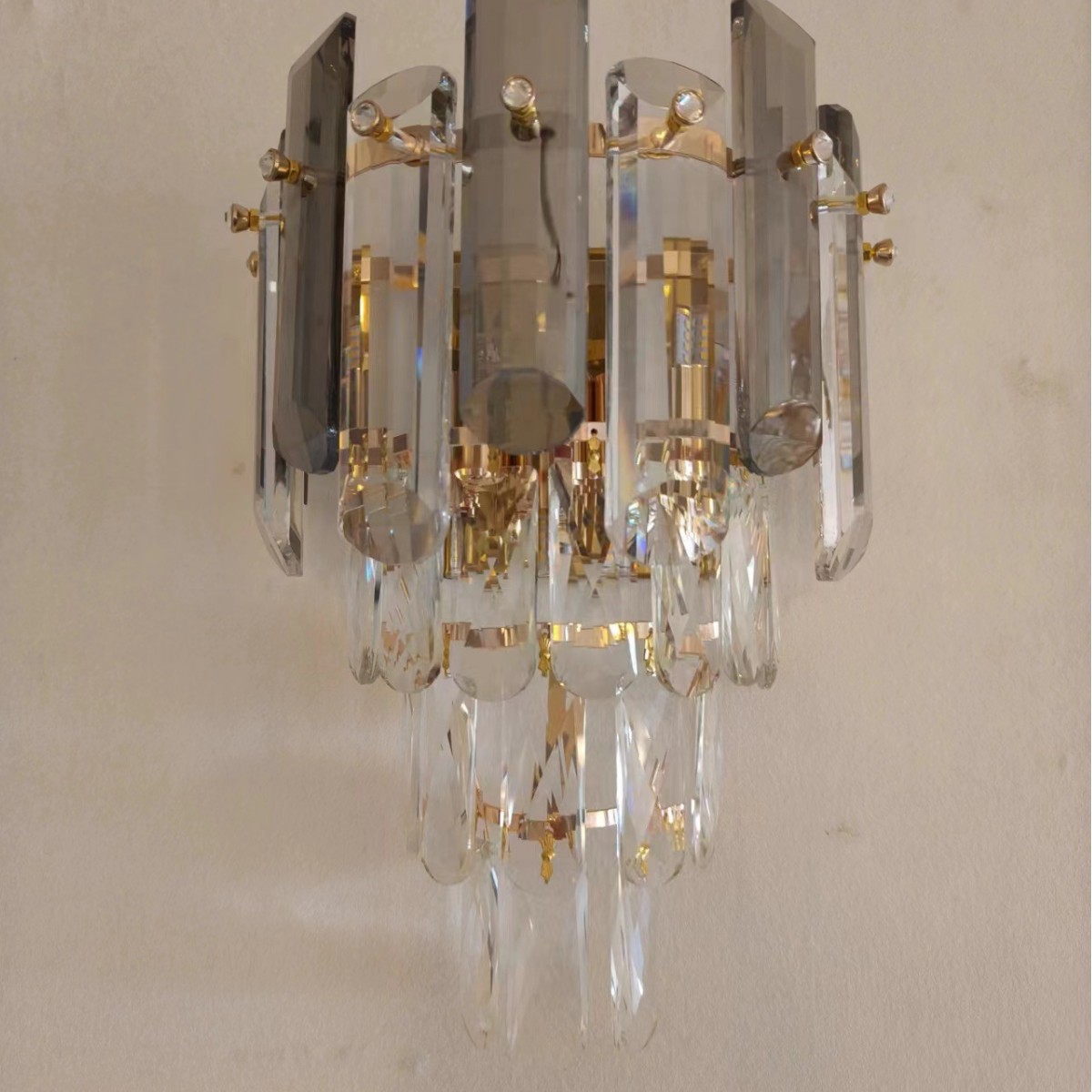 De alta gama de luz de lujo sala de estar lámpara de pared de cristal moderno minimalista sofá TV lámpara de pared de fondo dormitorio mesita de noche comedor lámparas