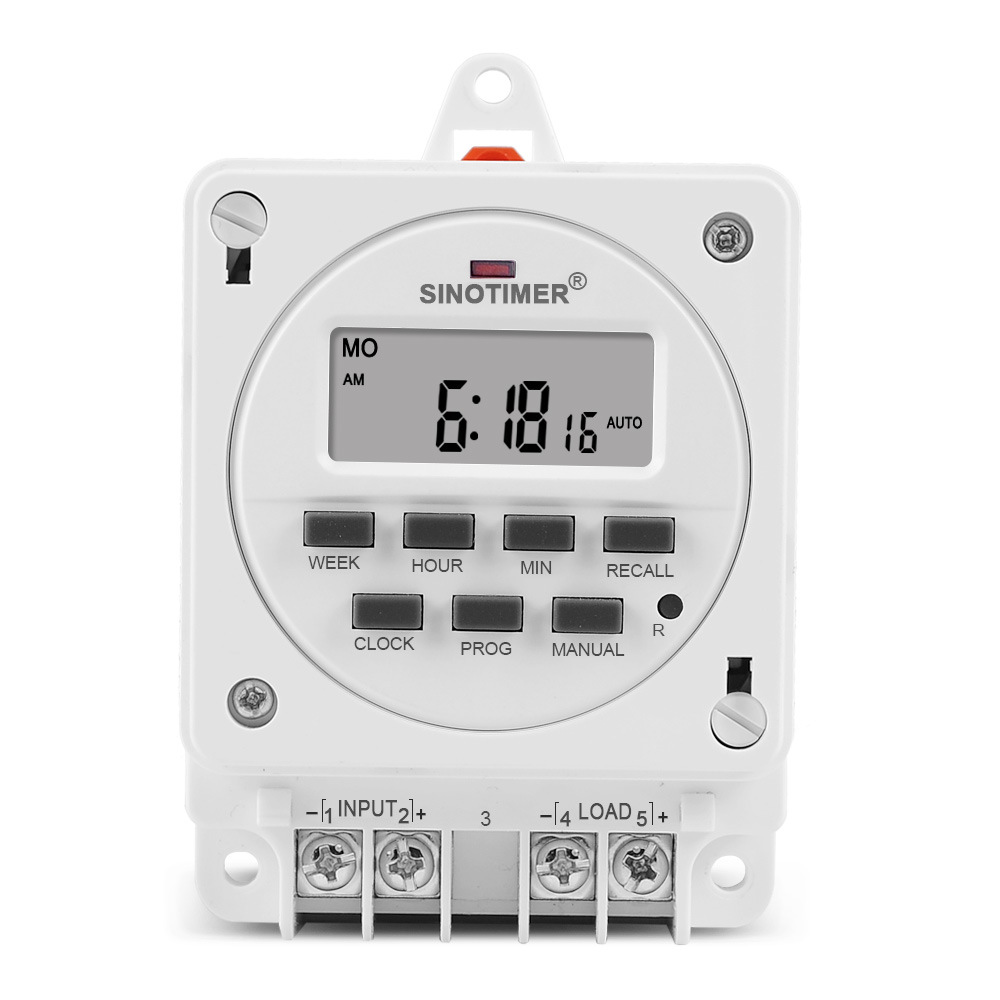 TM618E intelligent timer switch with mounting base time control timing switch power output 16A