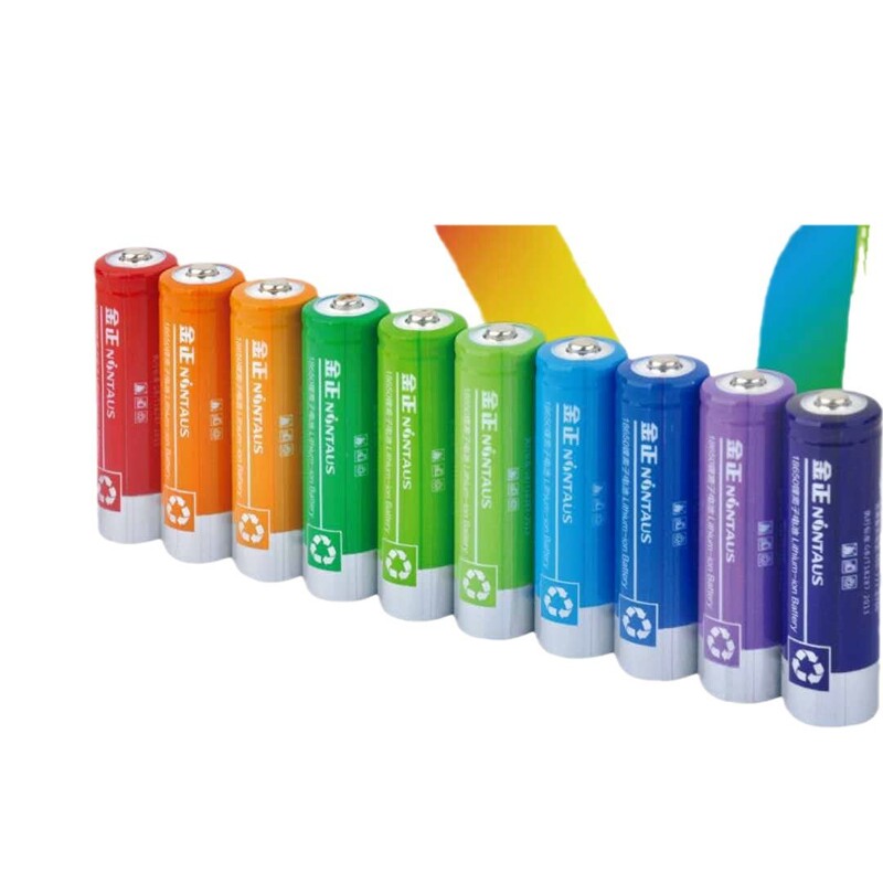 Jinzheng 18650 Lithium Battery Large Capacity Pointed Tip Rechargeable Battery for Video Cameras, Radios, Flashlights 3.7V Rechargeable