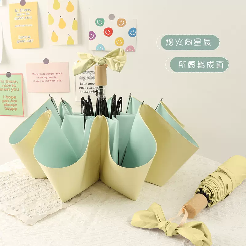 8骨彩胶遮阳伞女士防晒防紫外线晴雨两用折叠太阳伞雨伞批发