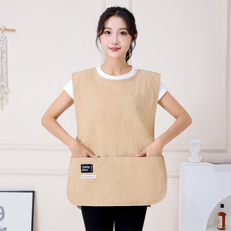 Delantal un lote impermeable a prueba de agua sucia alta ropa de trabajo de cocina coreana chaleco logotipo al por mayor en stock