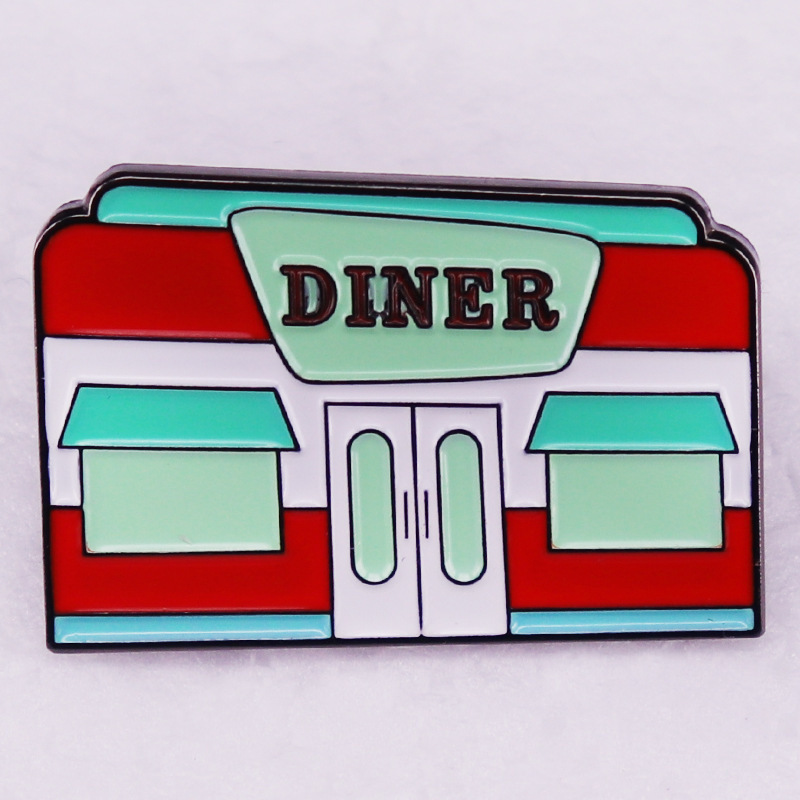 Vintage 1950S Dinner Enamel Pin Badge Brooch Collection Gift
