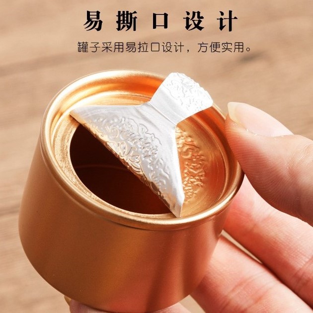 厂家批发香槟金色现货便携密封小罐子食品级铝罐易拉罐高档小茶罐