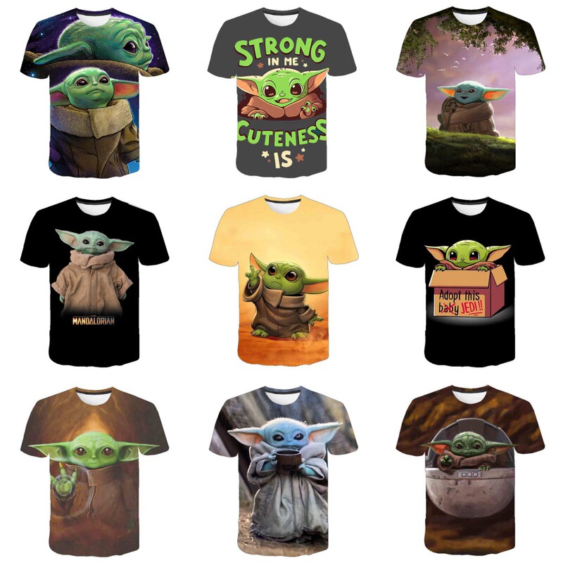 Cross-border New Loose T-shirt Star Wars Movie Series 3D Printed Children's Casual Round Short-sleeved Children's Wear