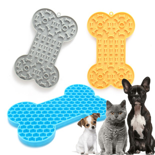 Amazon New Silicone Lick Pad Dog Slow Food Slow Food Pad Food Grade Pet Slow Feeding Pad with Suction Cup