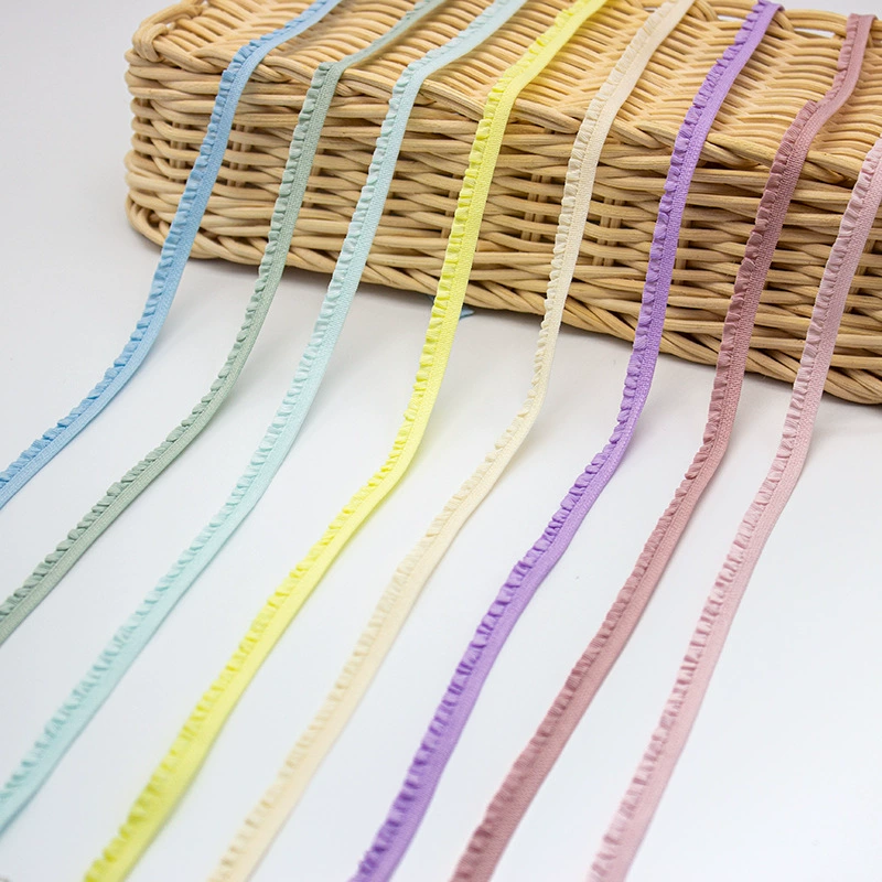 В наличии 15 видов цветов 6 мм эластичная кружевная плиссированная резинка с рюшами аксессуары для одежды для кукол BJD детская одежда край манжеты