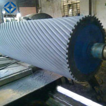 木工机械用砂光机配件螺旋槽胶辊辊筒包胶辊输送带橡胶辊轮