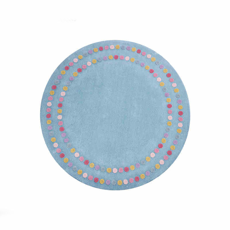 라운드 컬러 도트 다크 블루