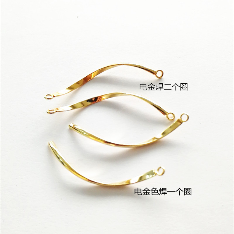 不锈钢方扭线焊圈饰品连接线多规格多颜色电真金加保护层