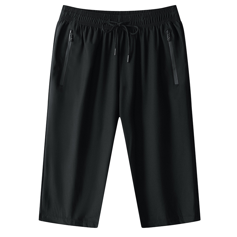 아이스 실크 크롭 팬츠 K81008 블랙