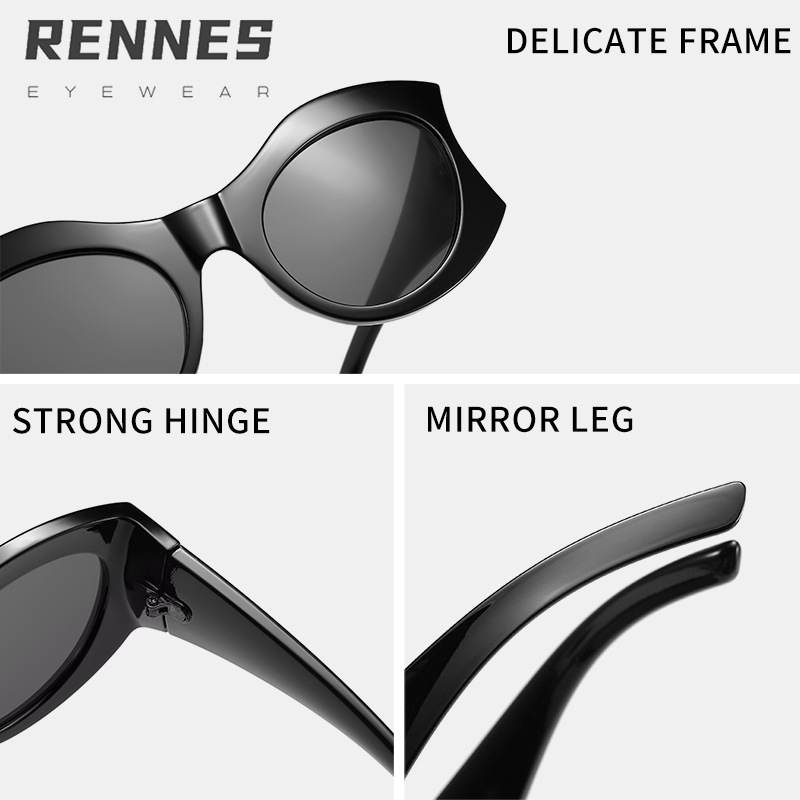 Nuevas letras transfronterizas B personalidad marco grande tendencia redonda gafas de sol de moda ins mismo estilo street hip-hop