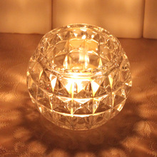 玻璃烛台透明水晶蜡烛台欧式浪漫婚庆生日烛光晚餐送10个蜡烛厂家