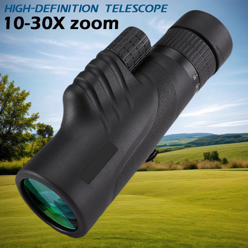 现货大口径连续变倍单筒望远镜10-30X50拍照微光夜视观鸟成人寻蜂
