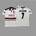 98-99 UCL Champions Man Utd Away #7 Beckham + Patch