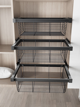 衣柜拉篮抽屉式抽拉篮伸缩裤架家用衣帽间拉篮内置收纳藤篮裤抽架