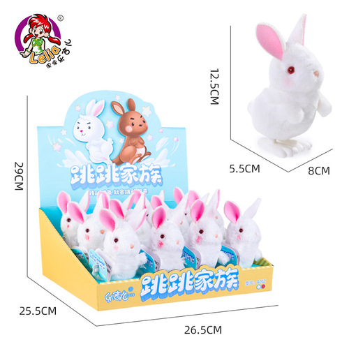 Tigger Jumping White Rabbit Spring Toy Rabbit Year Simulation Plush Kangaroo Doll Gift