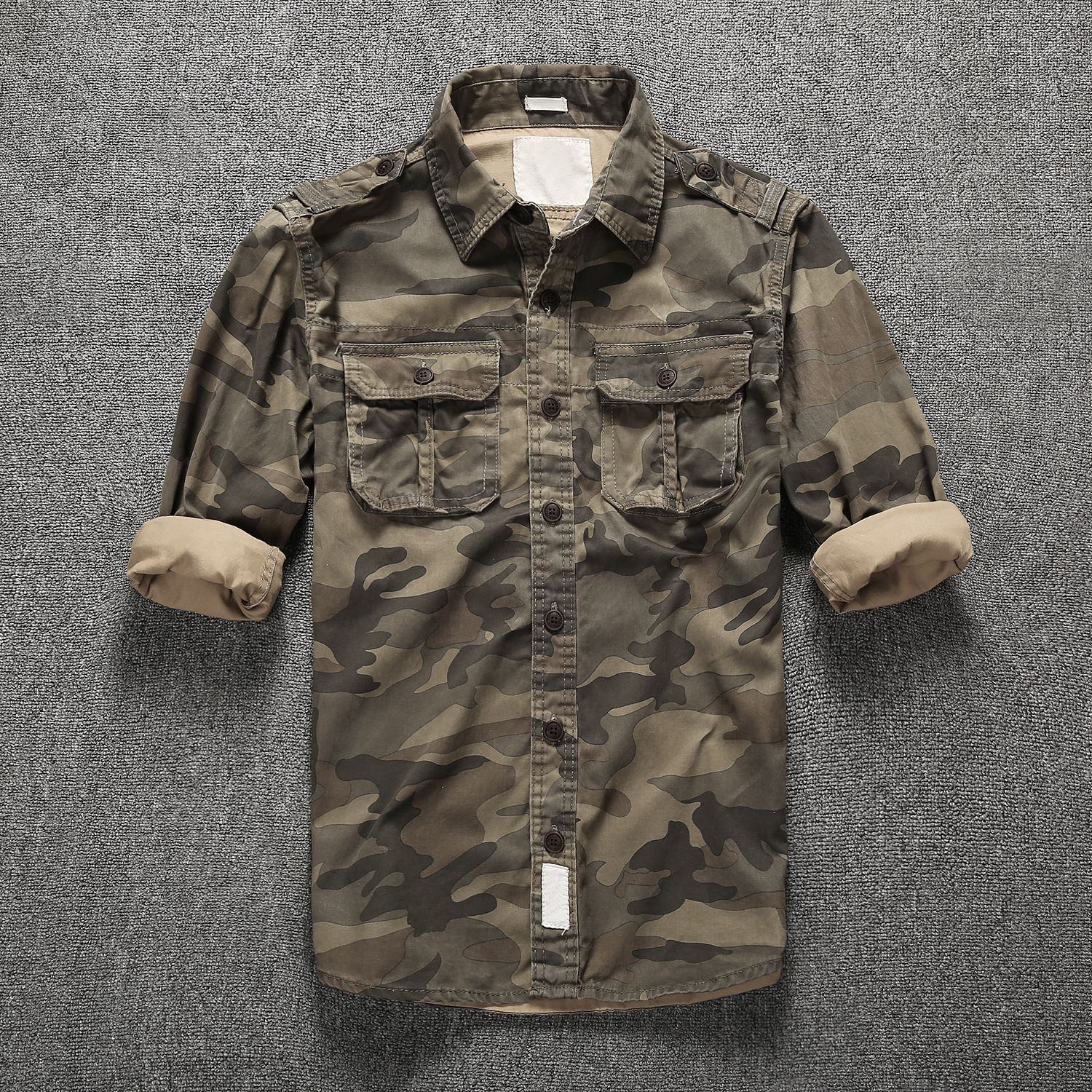 Nueva moda chaqueta de los hombres de algodón personalidad casual cómodo chaqueta de los hombres jóvenes chaqueta de camuflaje de una sola pieza de entrega