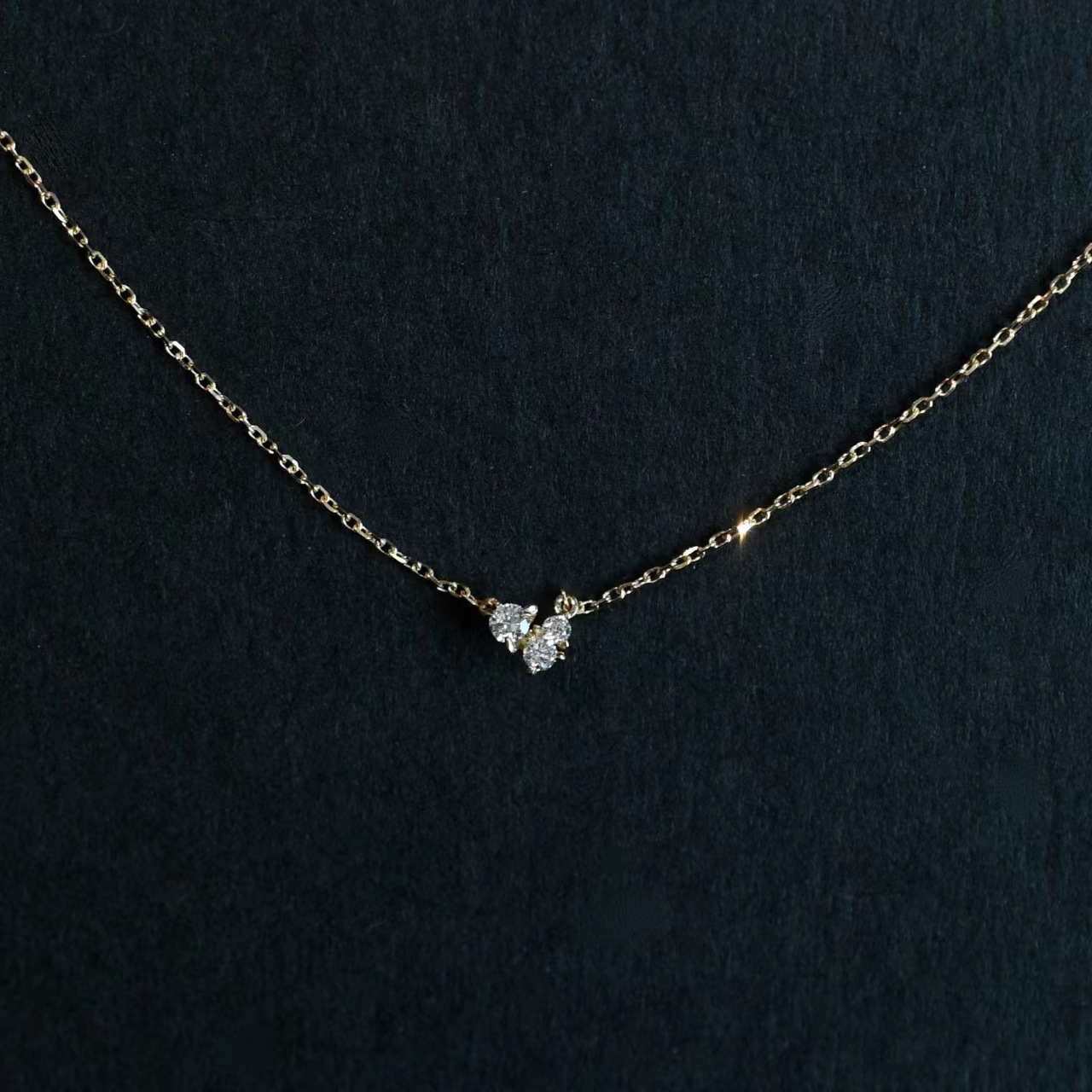2g Weight 14K Gold Plated, White Gold Plated Plating Material 925 Sterling Silver Zircon Cable Chain Geometric Pendant Necklace