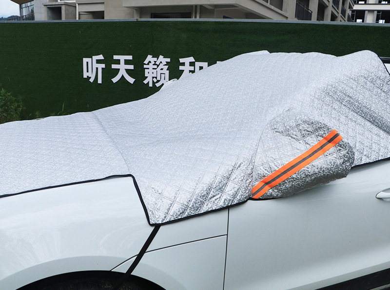 Extended and thickened car hood cover, providing sun protection, snow protection, and frost prevention; universal fit; supports printing and wholesale