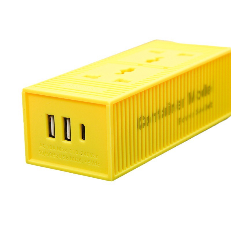 Enchufe de contenedor características de modelado colorido opcional a prueba de descarga eléctrica para niños 2U + 1PD estándar británico estándar europeo estándar americano caja neutra