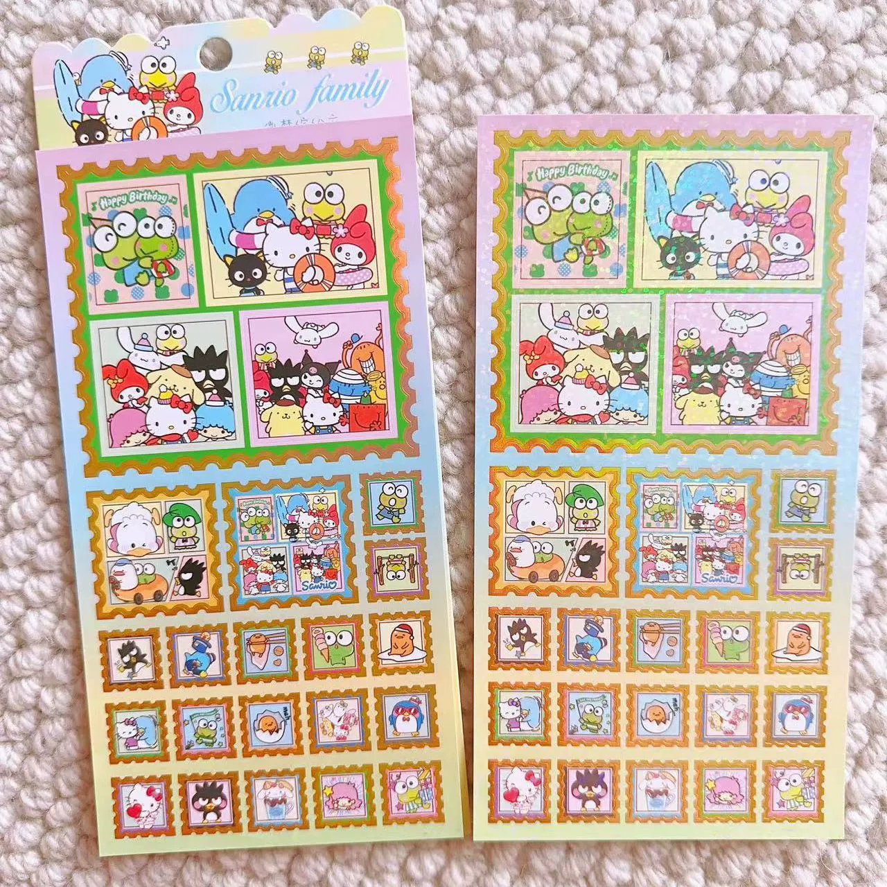 Стикеры (Sanrio) милые мультяшные самоклеящиеся водостойкие наклейки для школьников, набор