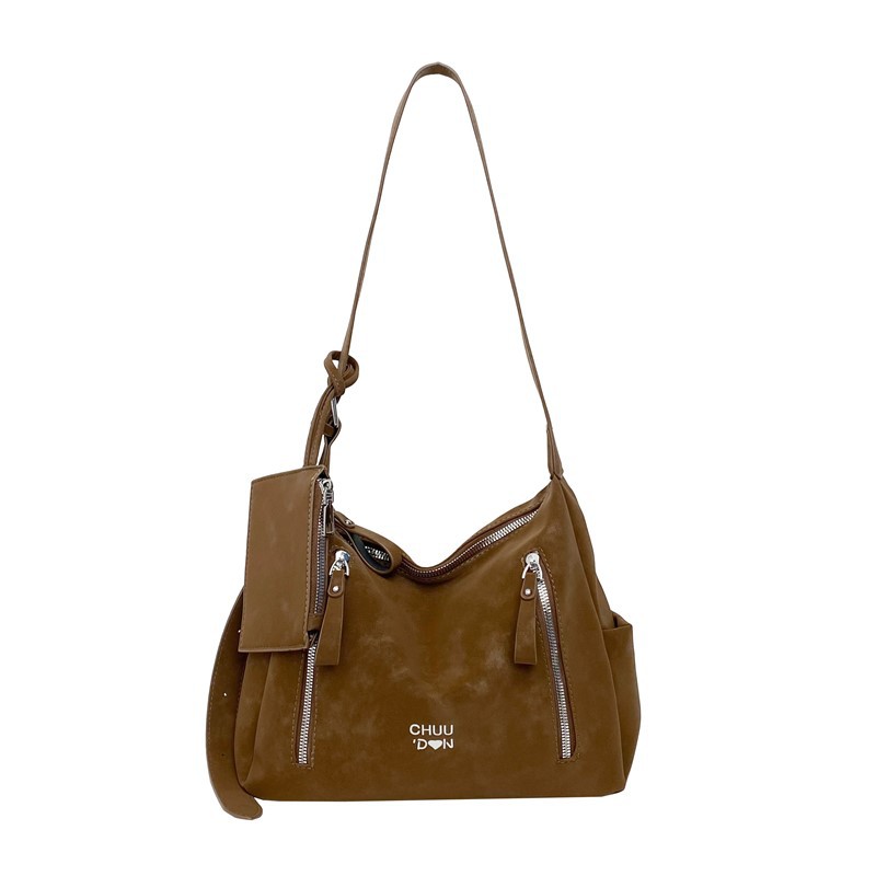 Transfronterizos de alta calidad y gran capacidad tote bag para mujeres 2025, nuevo otoño y invierno, mochila de hombro mate, bolsas de brazo de viaje