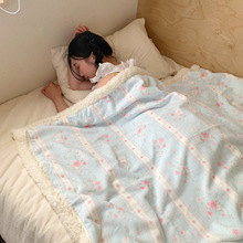 秋冬加厚牛奶绒毛毯双层休闲盖毯羊羔绒保暖办公室午休毯学生披肩