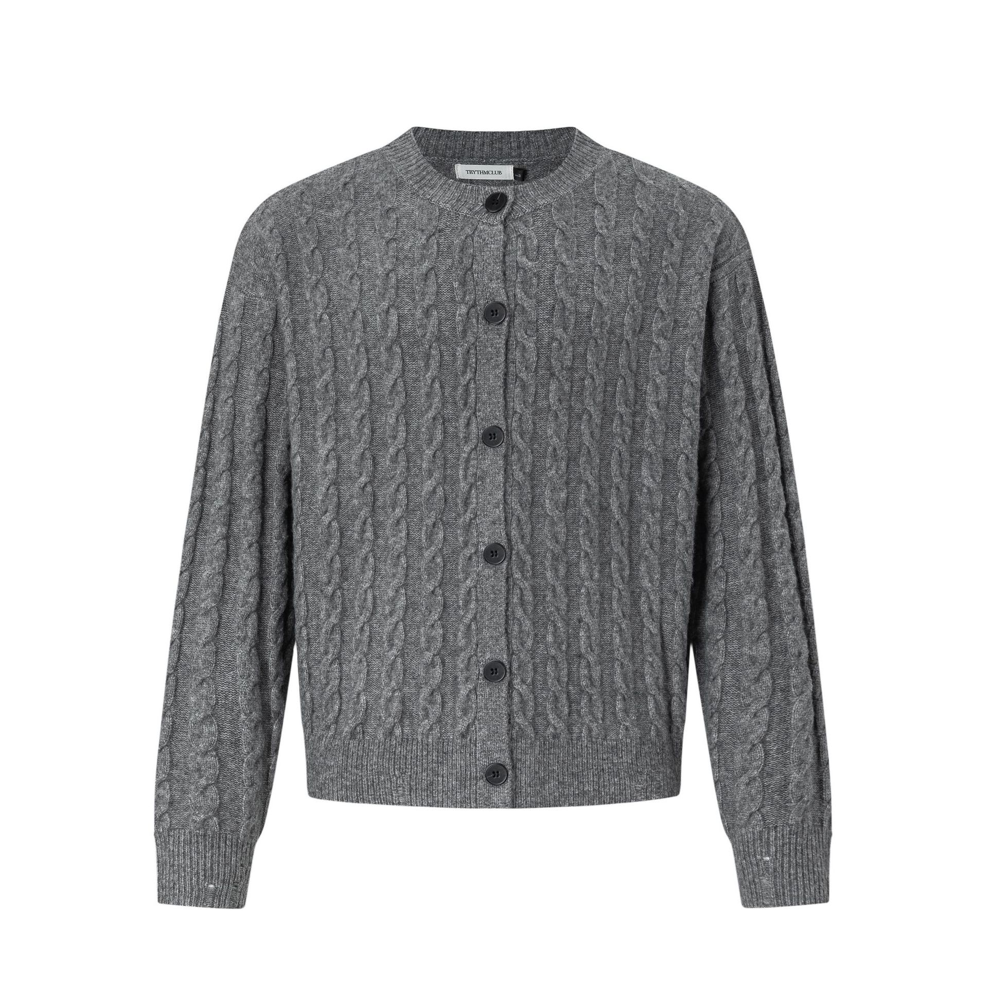 Cardigan chaqueta suéter de punto hombre viejo dinero estilo de negocios corto invierno suéter de otoño comercio exterior al por mayor transfronterizo