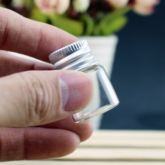 22mm diameter aluminum cap screw-top bottle transparent small glass bottle 5ml five ml mini sealed bottle storage jar