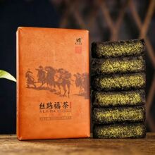 茶宝堂记湖南安化黑茶批发 天尖金花茯砖茶金茯丝路福茶叶老陈年