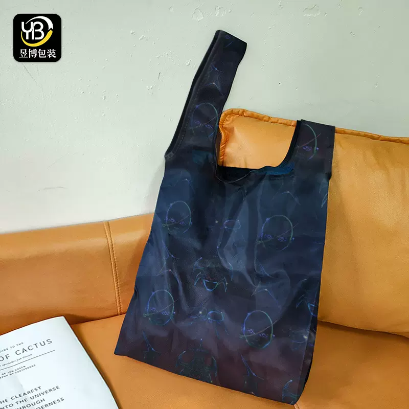 可折叠购物袋创意便携买菜包加密牛津布超市便携环保袋轻便
